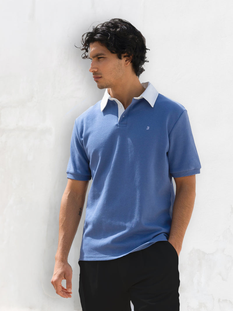 Ander Relaxed Polo Shirt - Blue