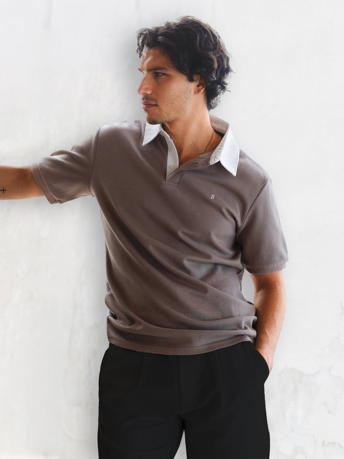 Ander Relaxed Polo Shirt - Brown