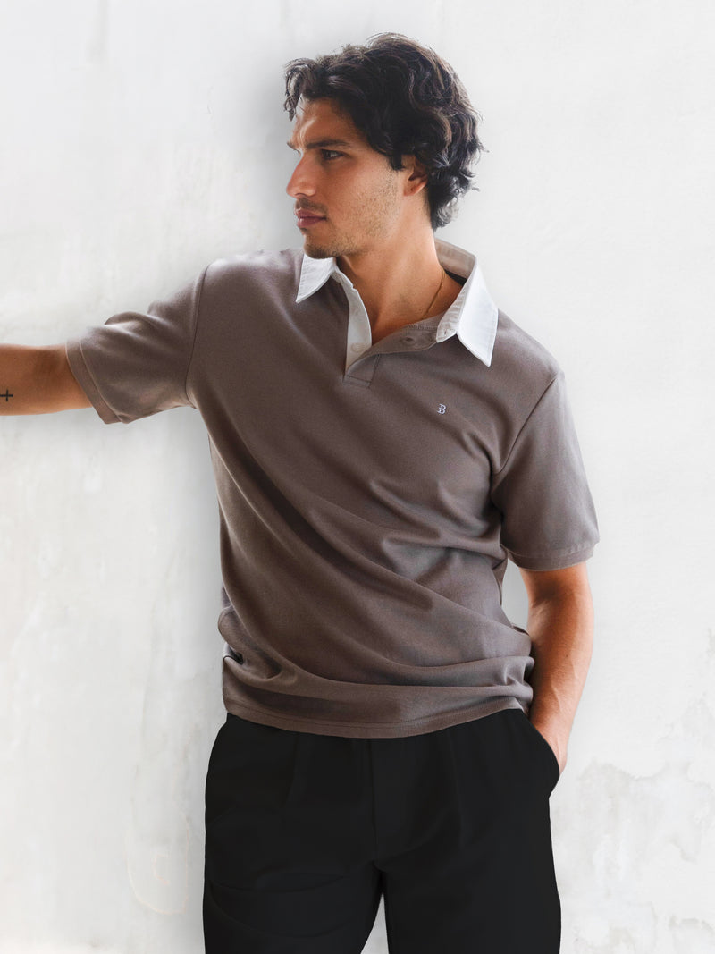 Ander Relaxed Polo Shirt - Brown