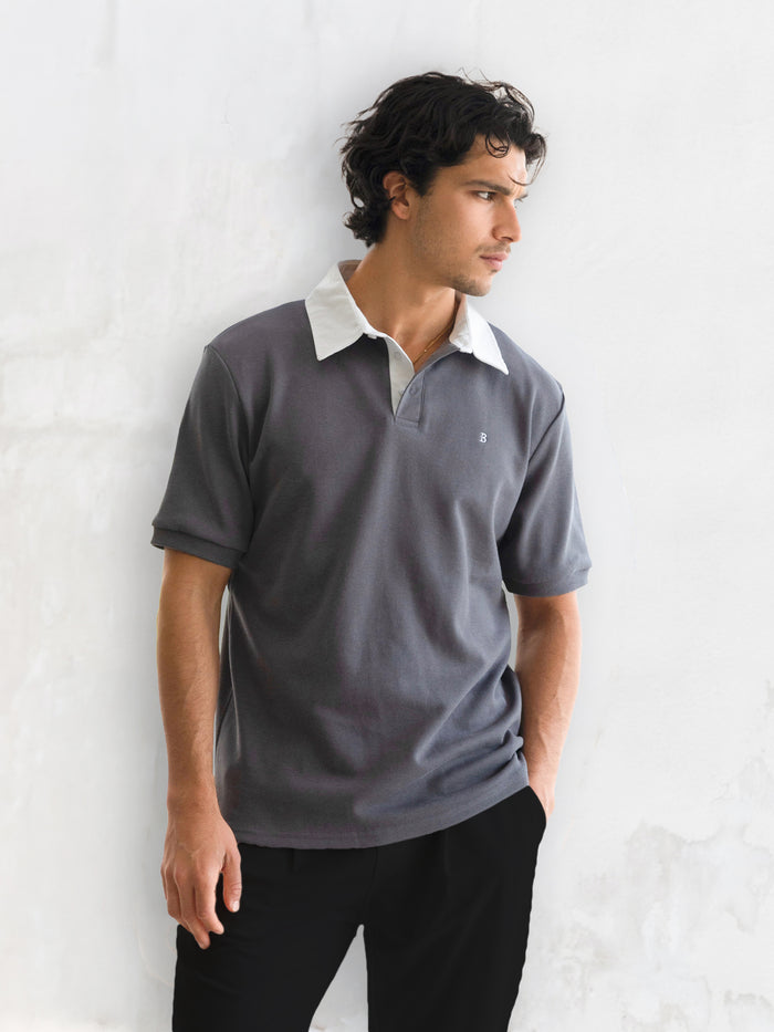 Ander Relaxed Polo Shirt - Grey