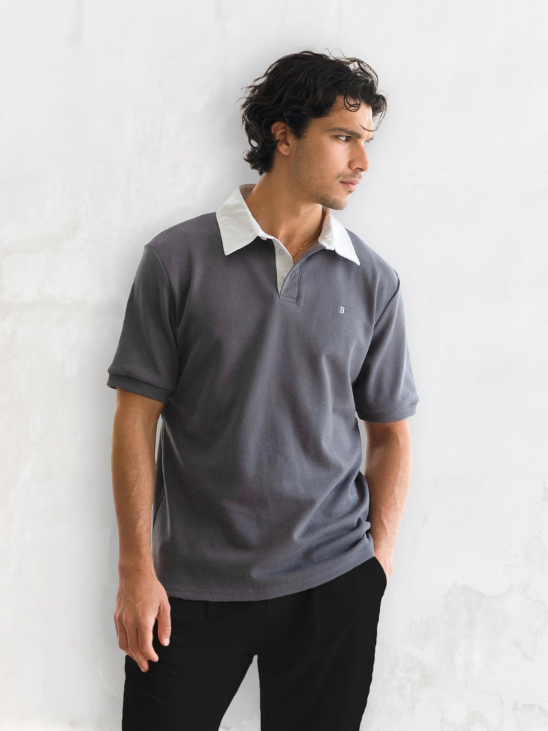 Ander Relaxed Polo Shirt - Grey