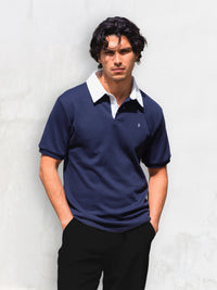 Ander Relaxed Polo Shirt - Navy