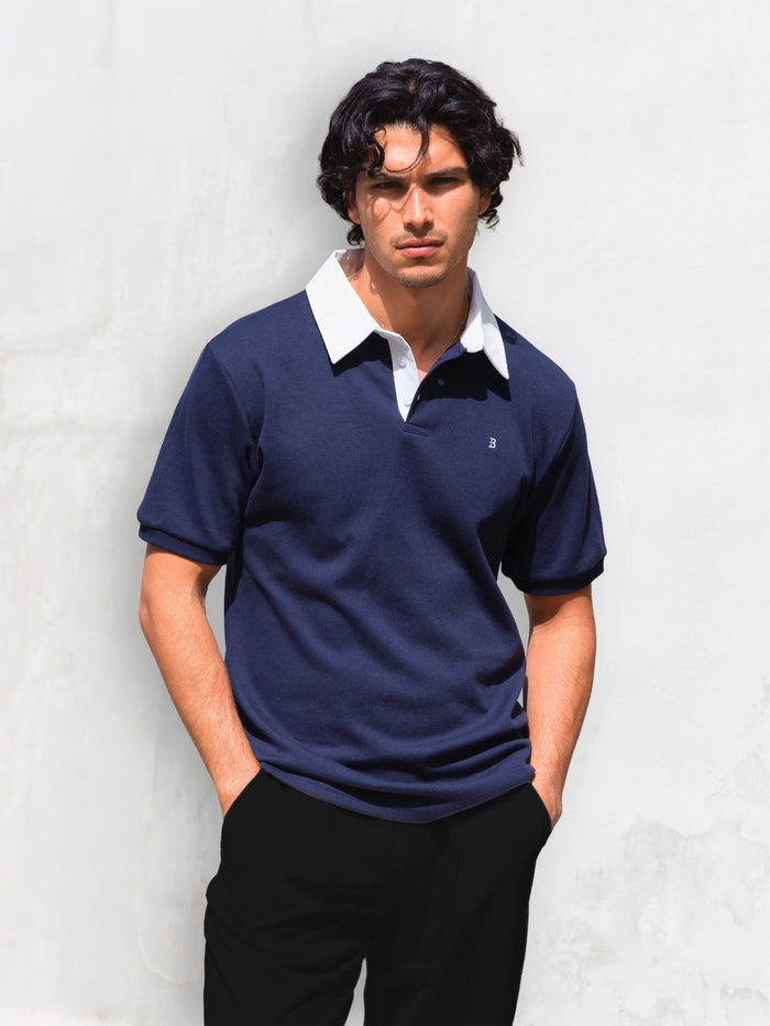Ander Relaxed Polo Shirt - Navy