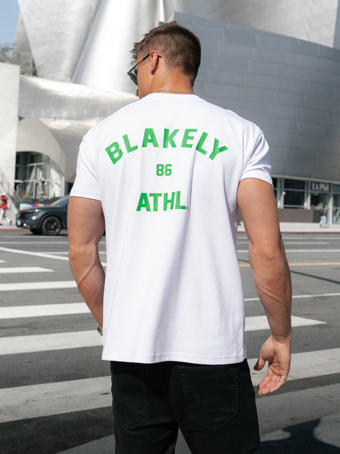 Niko Relaxed T-Shirt - White & Bold Green