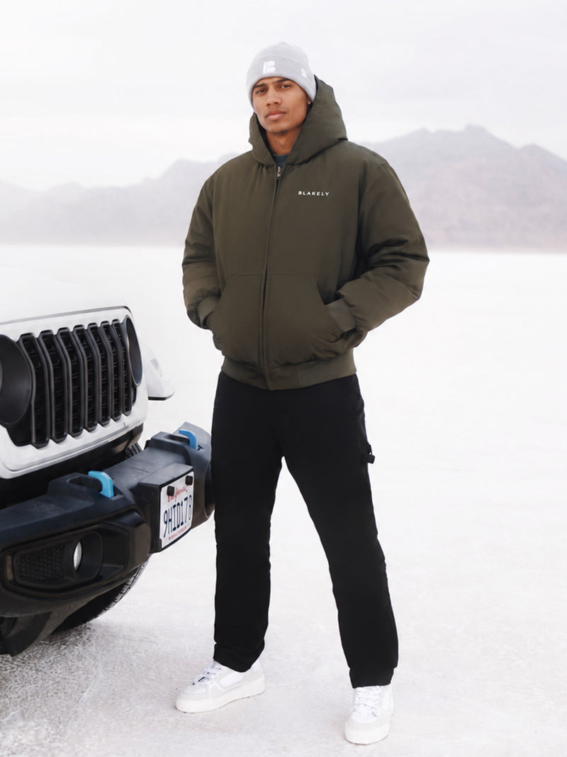 Layton Hooded Jacket - Khaki Green