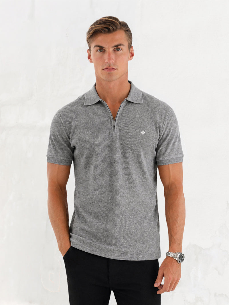 Aspen Polo - Marl Grey