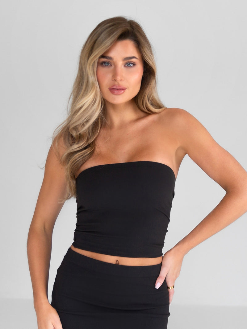 Alessia Bandeau Top - Black