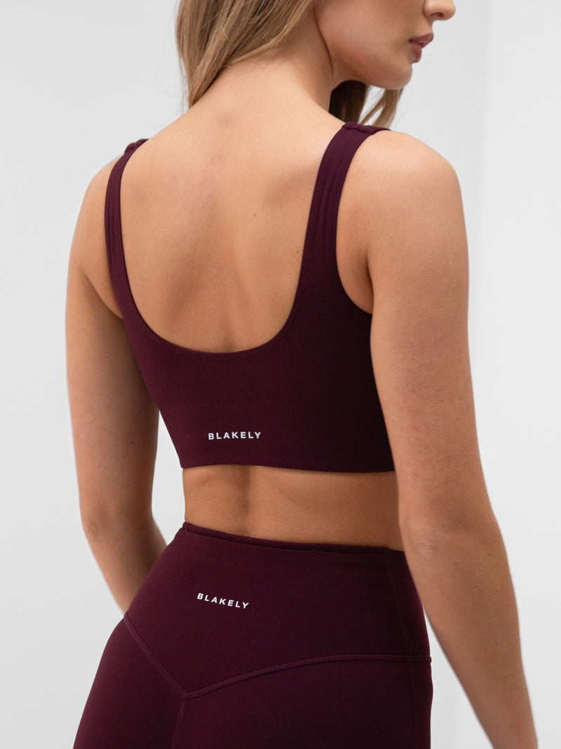 Apex Pro Sports Bra - Deep Burgundy