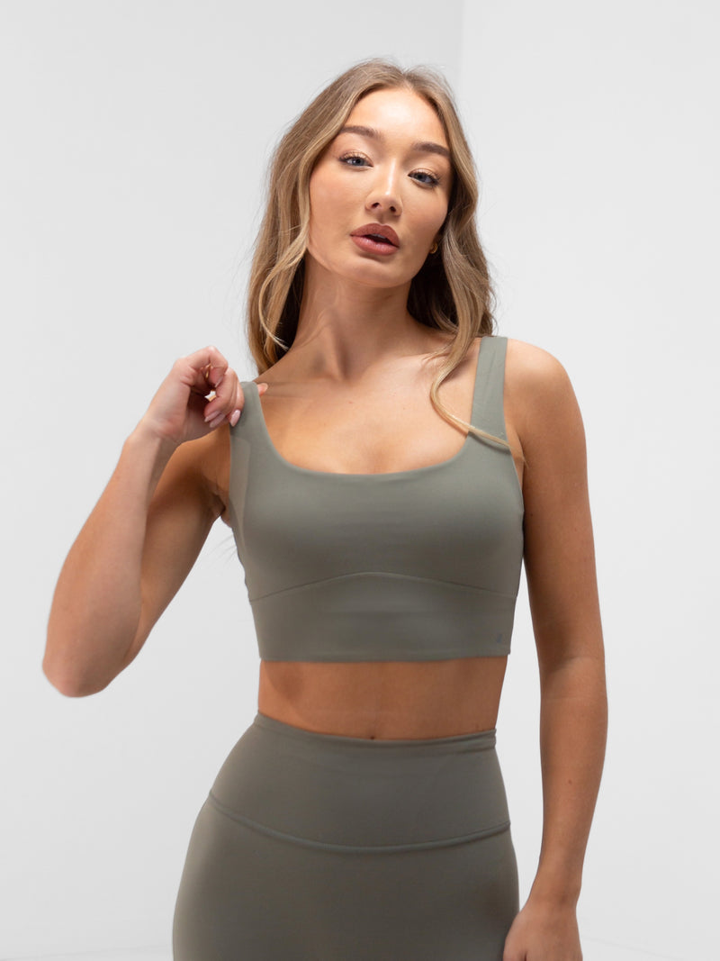 Apex Pro Sports Bra - Safari Green