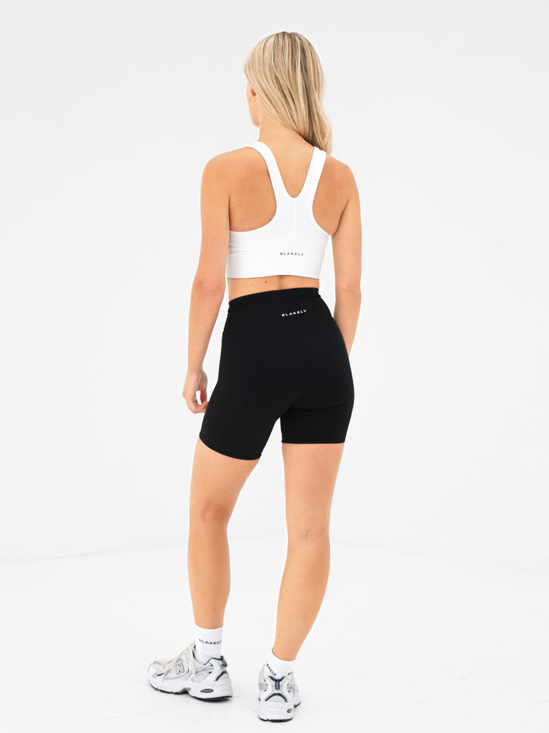 Ultimate Ruched Sports Bra - White