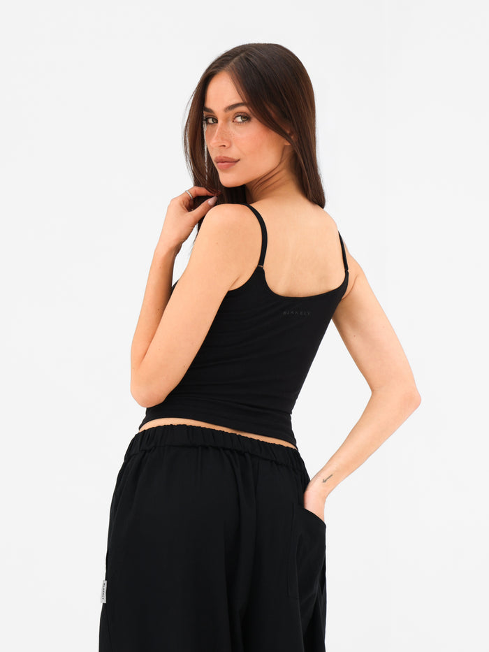 Solea Built-in-Bra Cami Top - Black