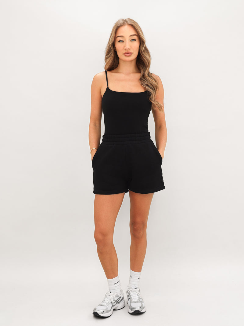 Blakely Basic Built-In-Bra Bodysuit - Black