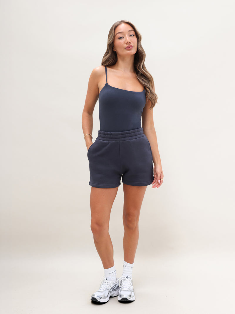 Blakely Basic Built-In-Bra Bodysuit - True Navy