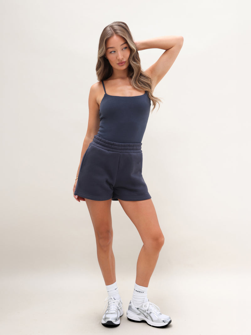 Blakely Basic Built-In-Bra Bodysuit - True Navy