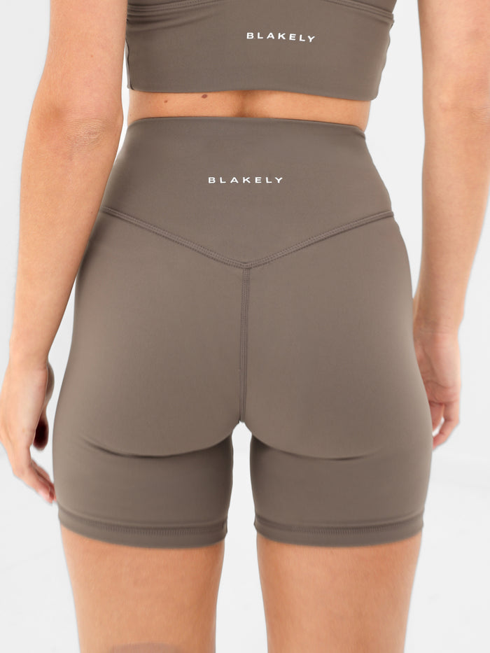 Ultimate Ruched Shorts - Ash Brown