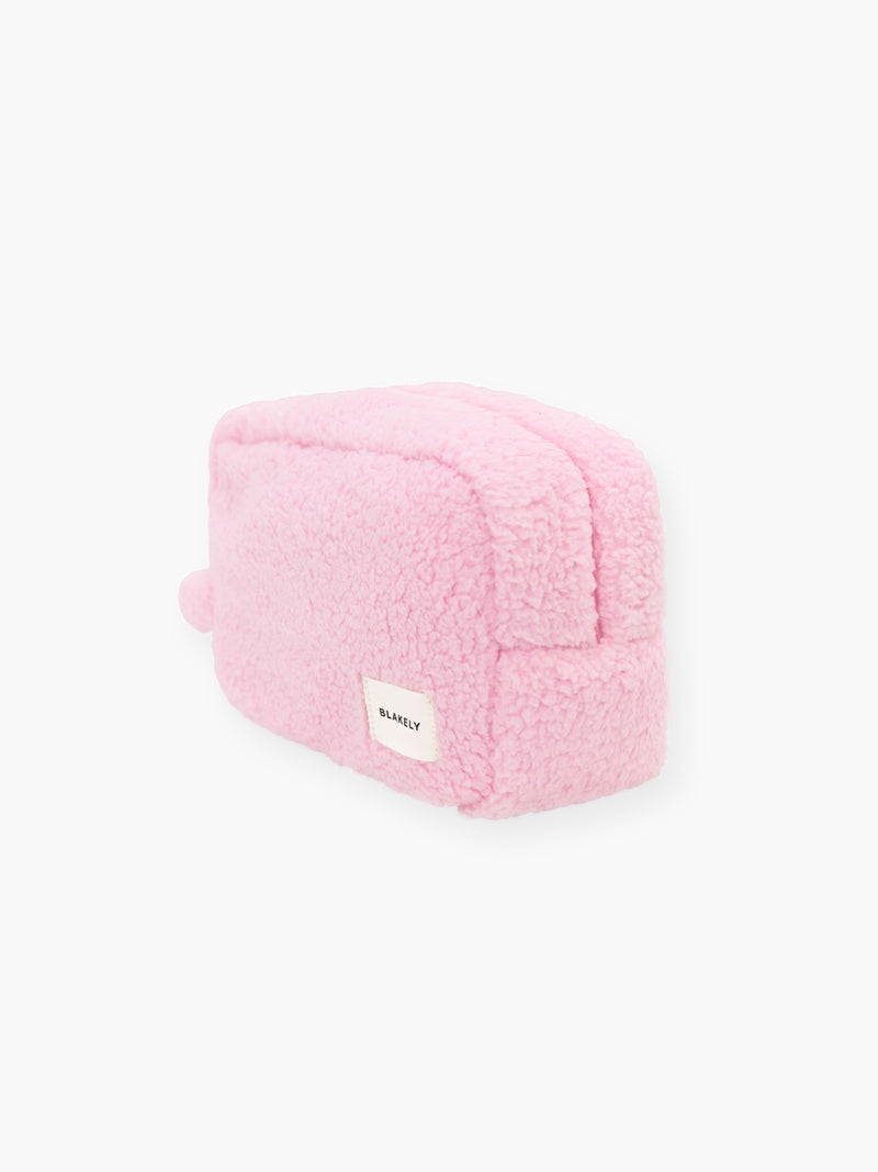 Rosie Fluffy Makeup Bag - Pale Pink