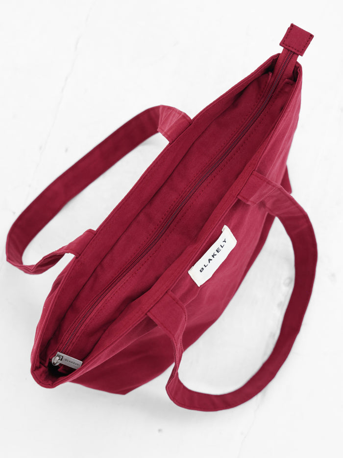 Blakely Mini Tote Bag - Wine Red