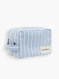Elena Stripe Travel Bag - Light Blue