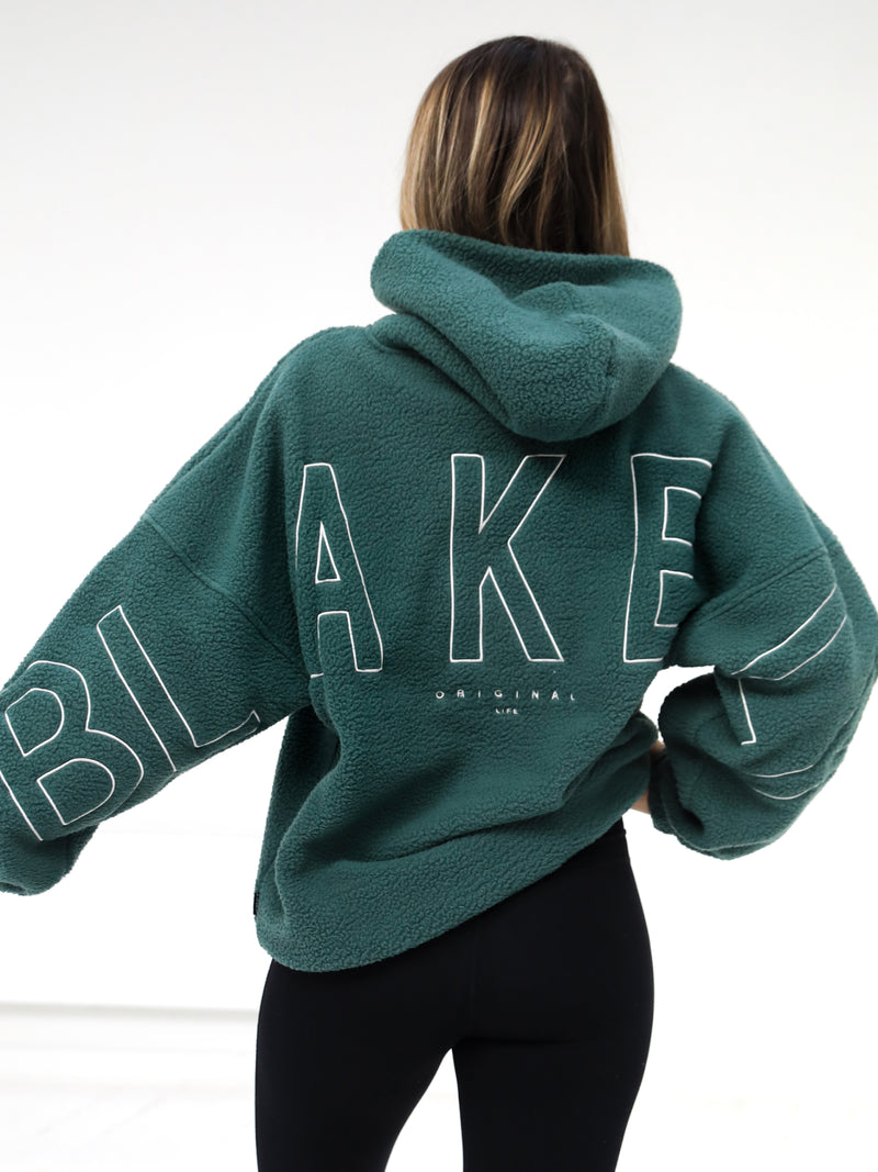 Buy Blakely Borg Isabel Oversized Green Hoodie Free delivery on orders over 70 Blakely Clothing