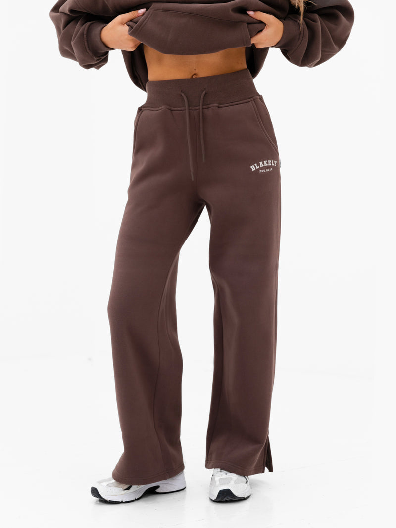 Heritage Wide Leg Sweatpants - Dark Chocolate