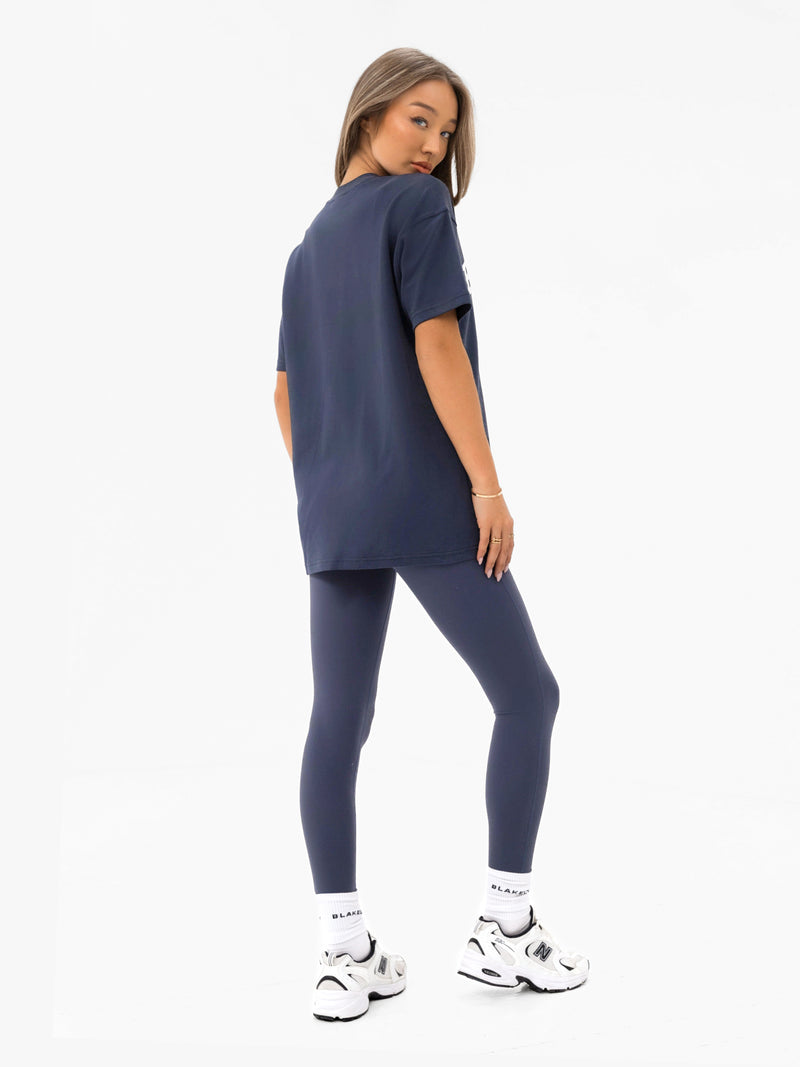 Varsity Oversized T-Shirt - True Navy