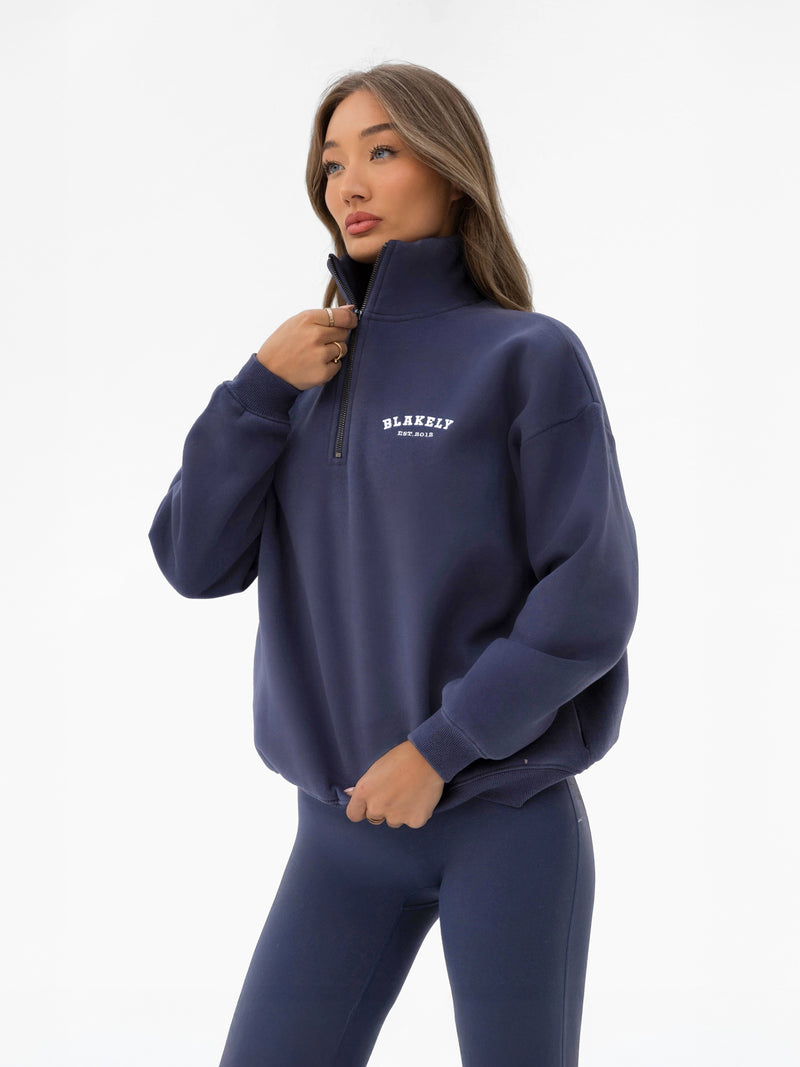 Heritage 1/4 Zip Jumper - True Navy