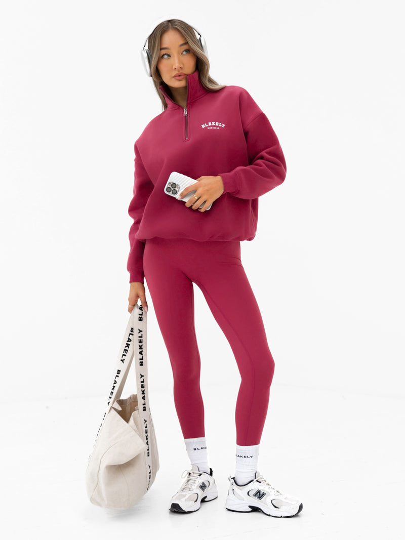 Heritage 1/4 Zip Jumper - Deep Pink
