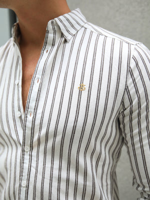 Savona Stripe Shirt - Brown