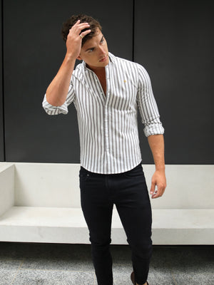 Savona Stripe Shirt - Brown
