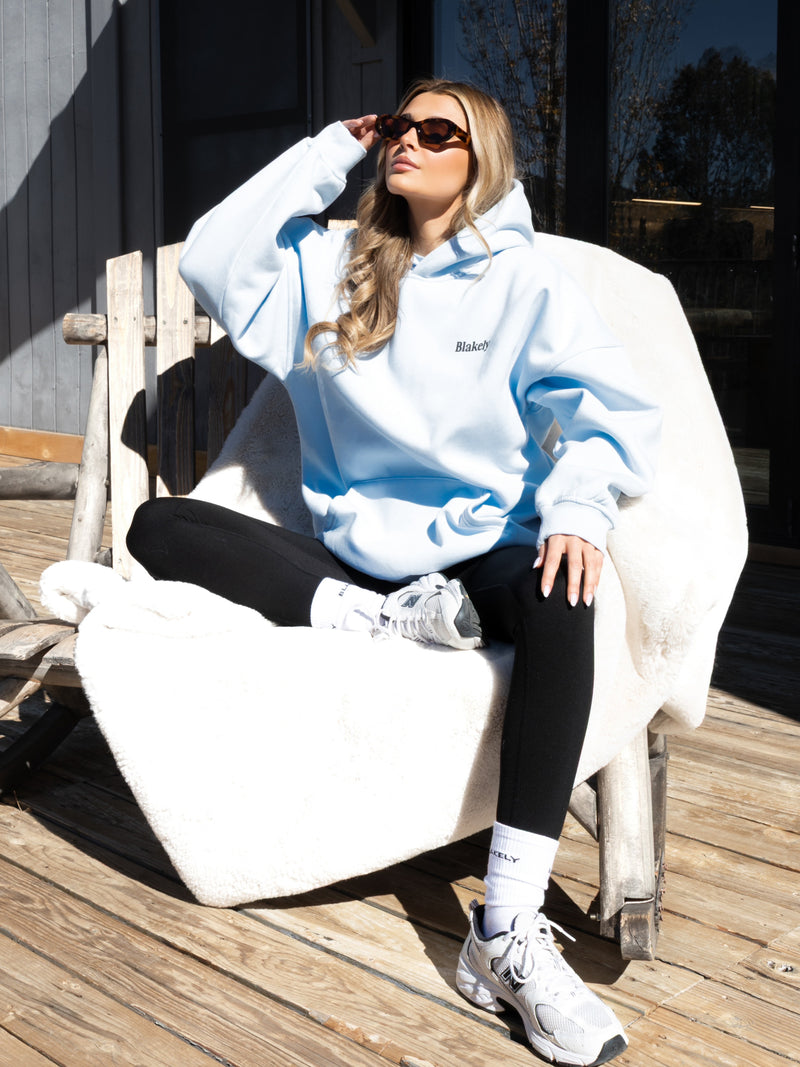 Saskia Oversized Hoodie - Soft Blue