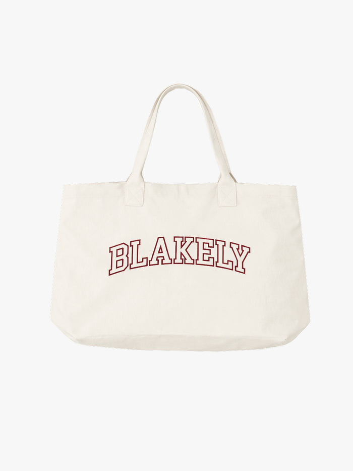Outline Varsity Tote Bag - Natural