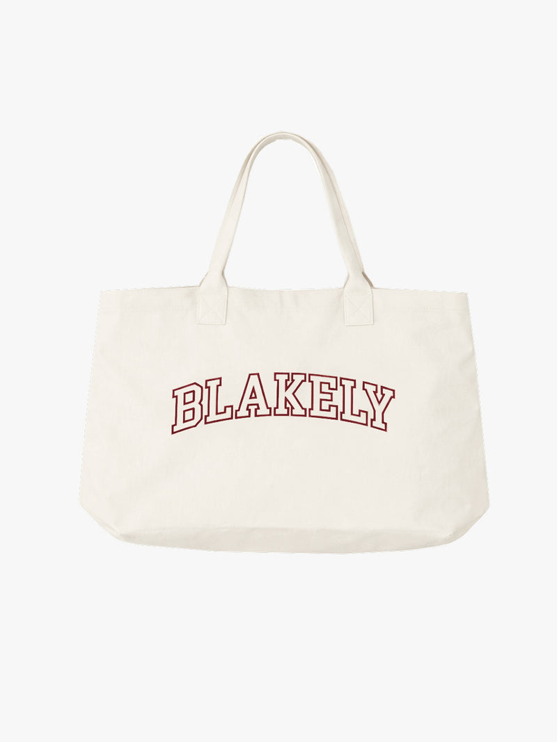 Outline Varsity Tote Bag - Natural