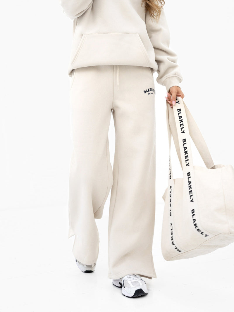 Heritage Wide Leg Sweatpants - Chalk