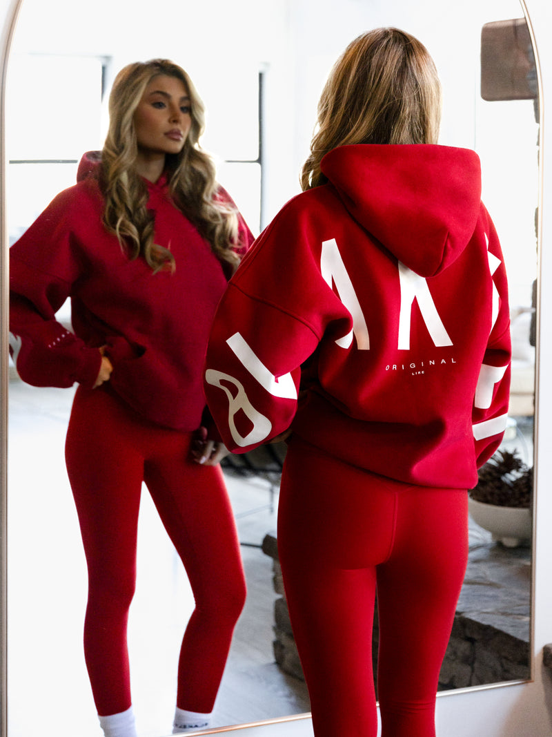 Isabel Oversized Hoodie - Cherry Red