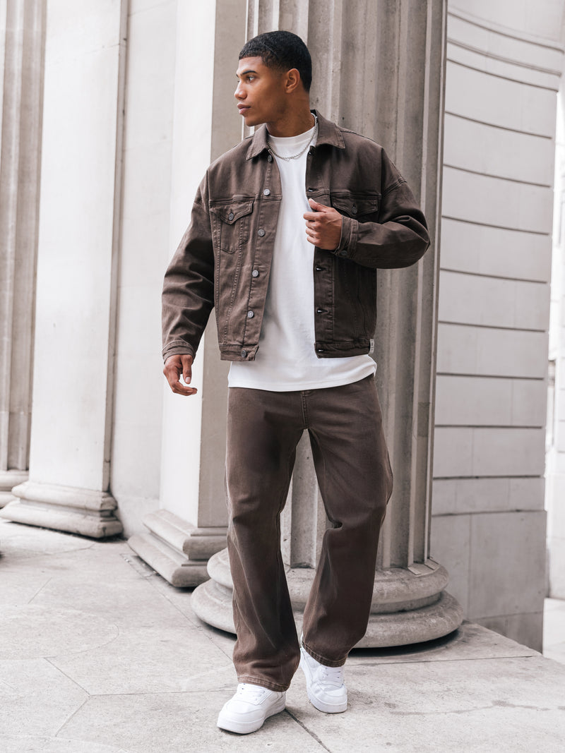 Blakely Denim Trucker Jacket - Brown