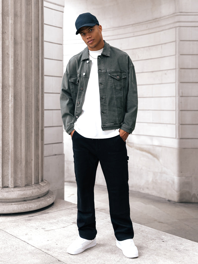 Blakely Denim Trucker Jacket - Olive Green