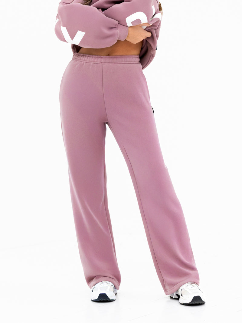 Isabel Wide Leg Sweatpants - Dusty Pink