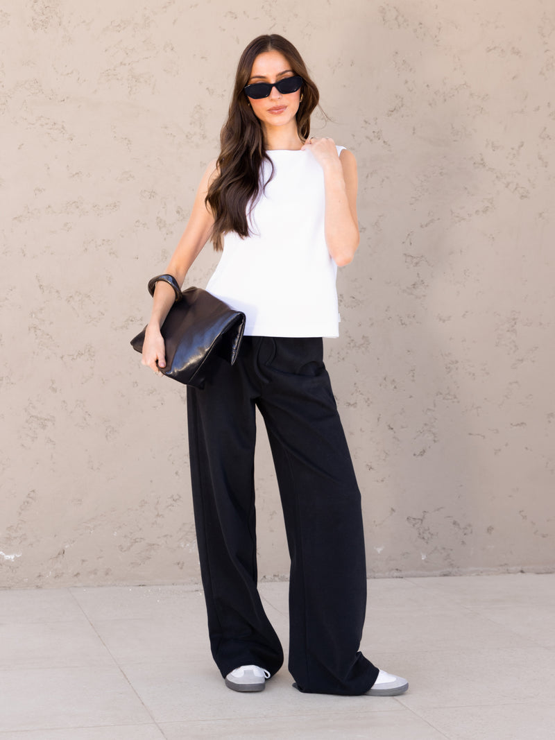 Emmy Wide Leg Trousers - Black