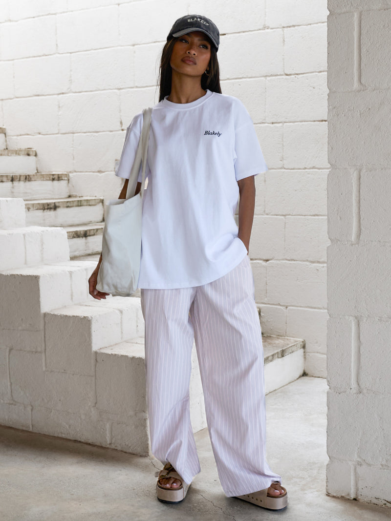 Elodie Stripe Trousers - Light Lilac