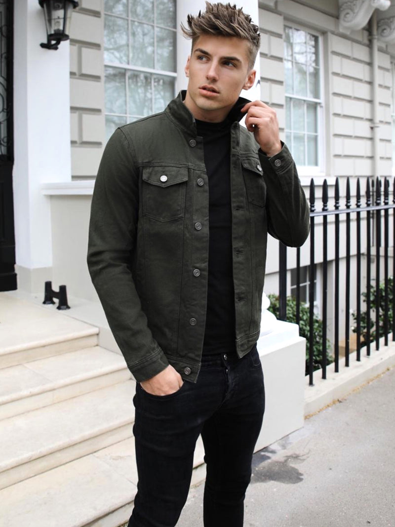 Buy Blakely Khaki Alberta Denim Jacket Free delivery on orders over 70 Blakely Clothing