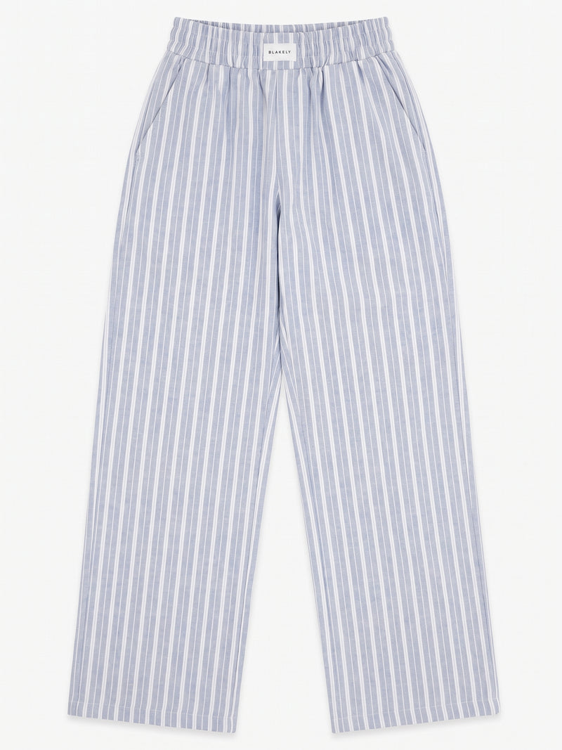 Elena Stripe Trousers - Blue