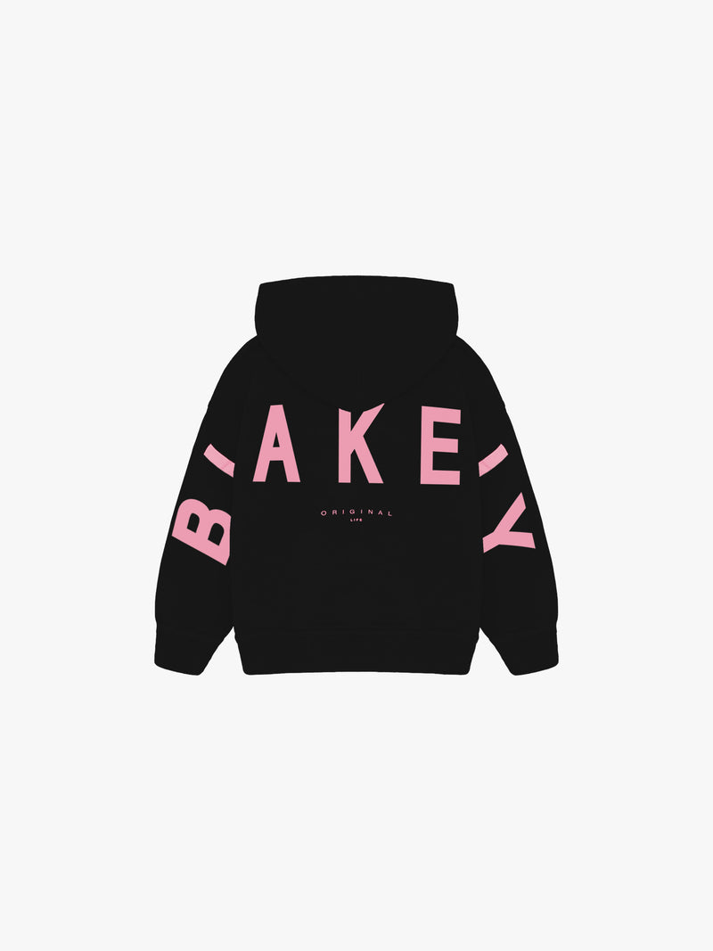 Mini Blakely Hoodie - Black & Pink