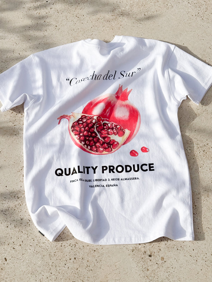 Posy Pomegranate Oversized T-Shirt - White