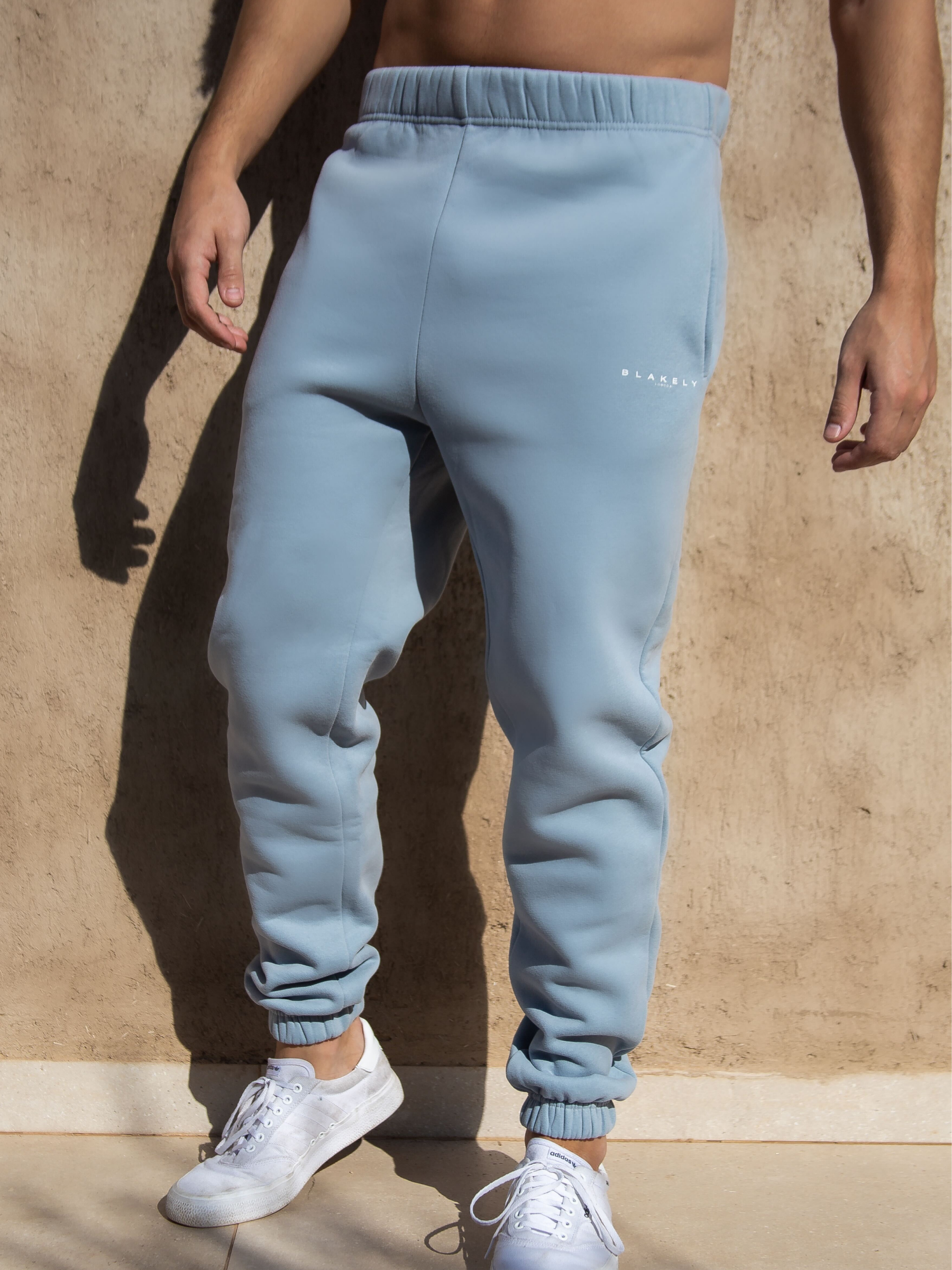 Mens joggers blue sales