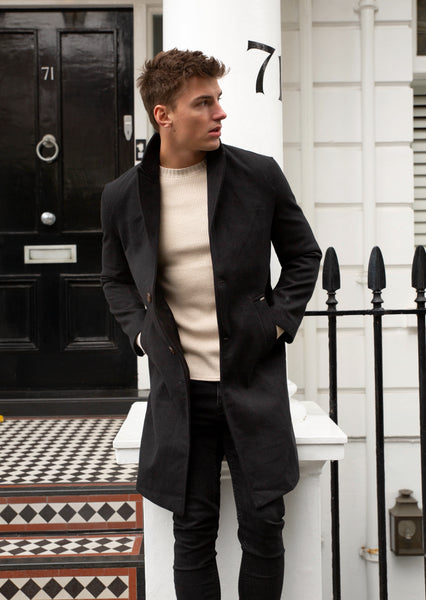 Tailored black clearance coat