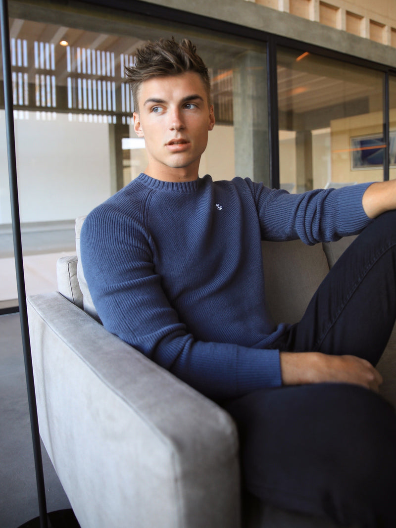 Olton Knit Jumper - Deep Blue
