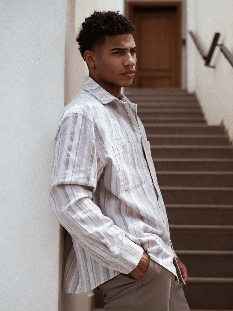 Rialto Stripe Shirt - Sand