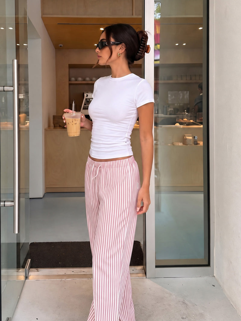 Suki Stripe Trousers - Red Stripe
