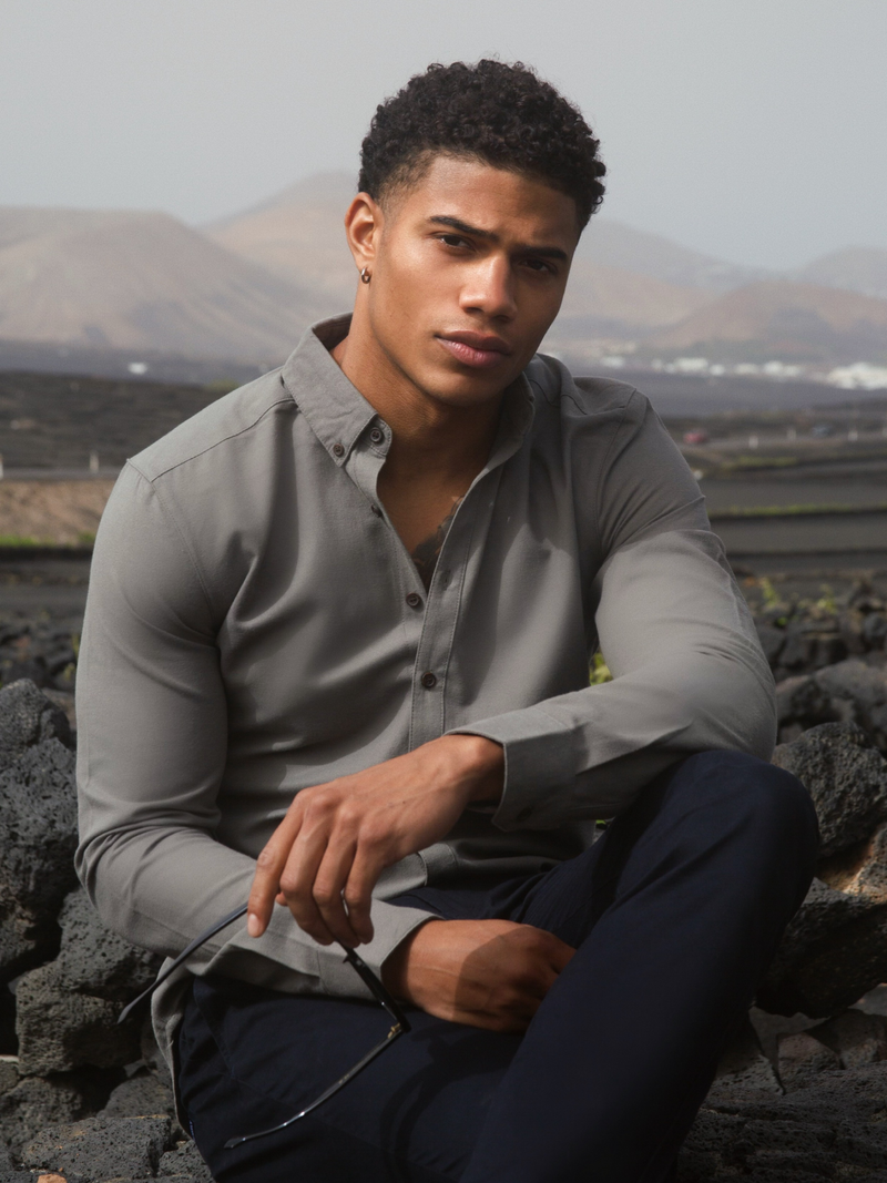 Black long sleeve shirt with shorts online