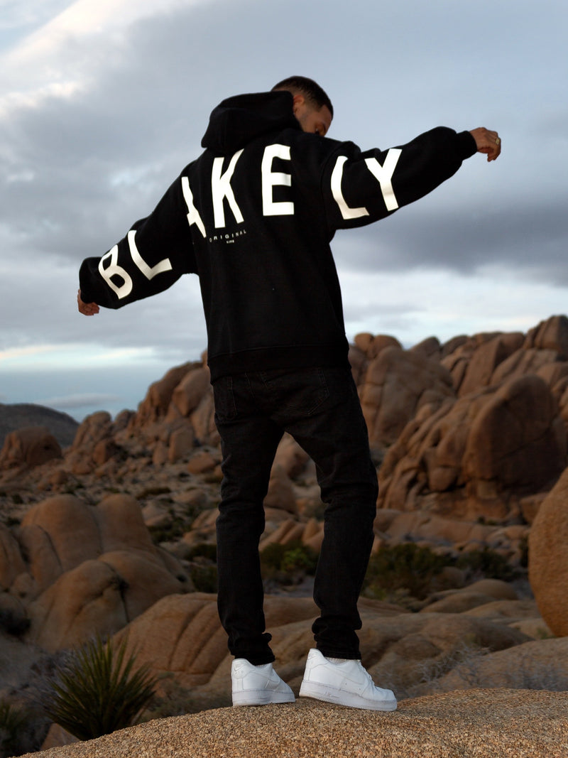 Buy Idris Mens Black Oversized Hoodie Free delivery on orders over 70 Blakely Clothing